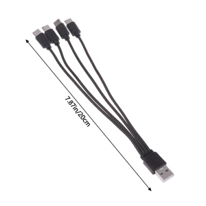 4-in-1 USB-C Charging Splitter Cable (20cm)