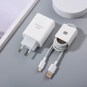 Infinix 45W Super Fast Charging Power Adapter 1M 6A USB C Cable